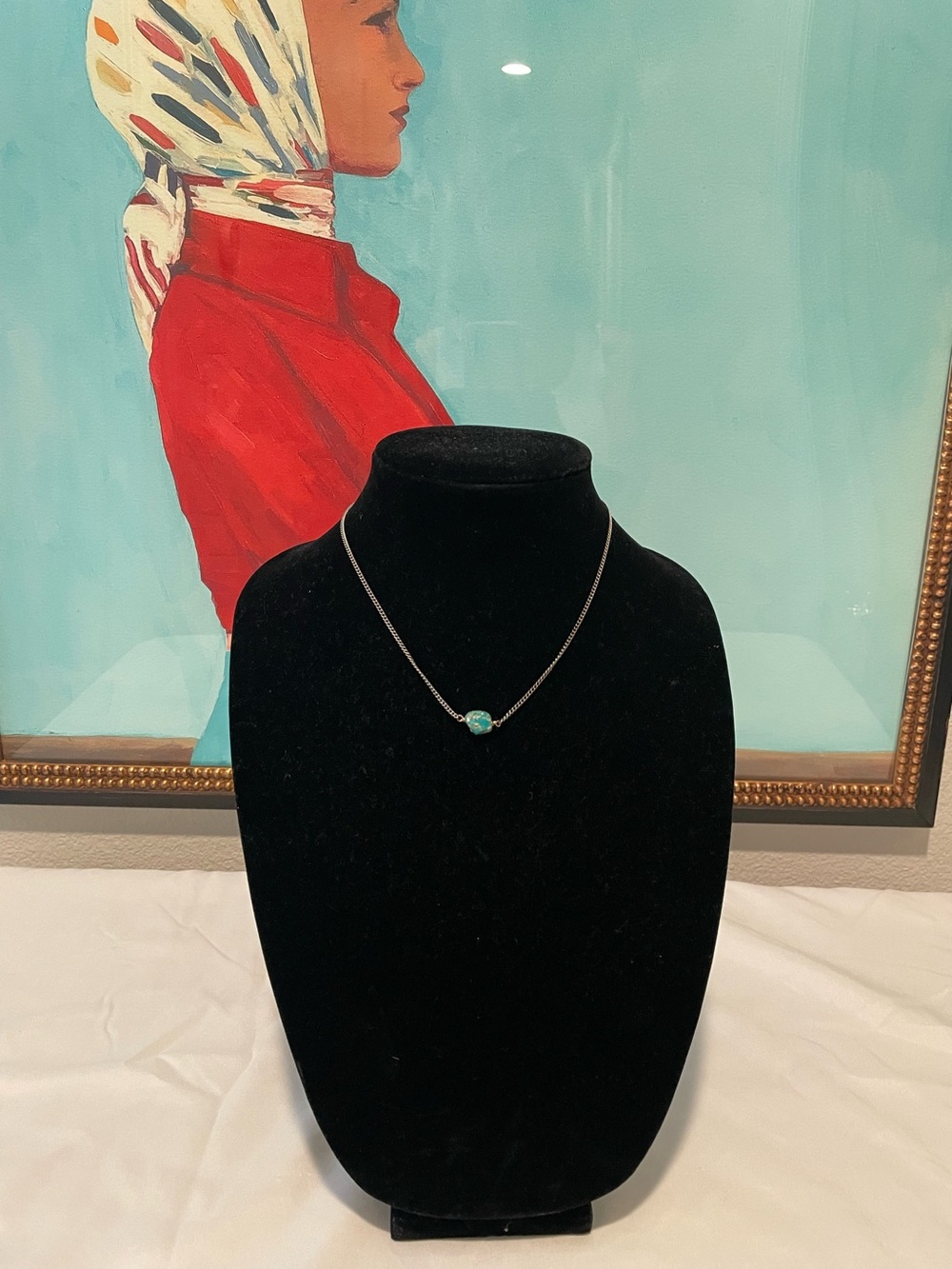 Marie Chavez Delicate Turquoise Stone Pendant Necklace - Stand Alone or Layer